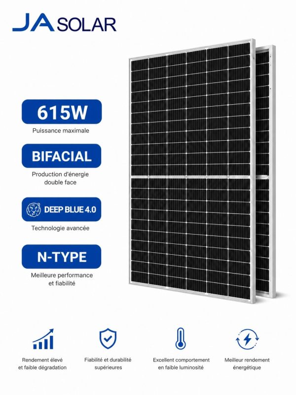 Panneau solaire 615w BF Ja Solar